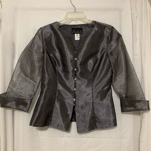 Gray Blouse by Alex Evenings